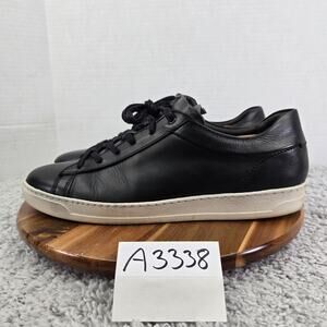 Bruno Magli Diego Black Leather Casual Lifestyle Daily Trainer Sneaker Mens 12 M